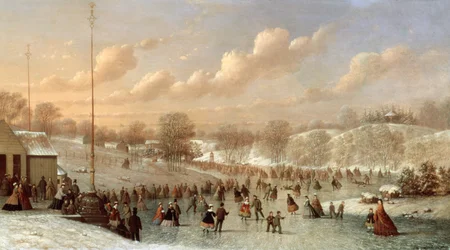 Scène de patinage, Central Park, 1865